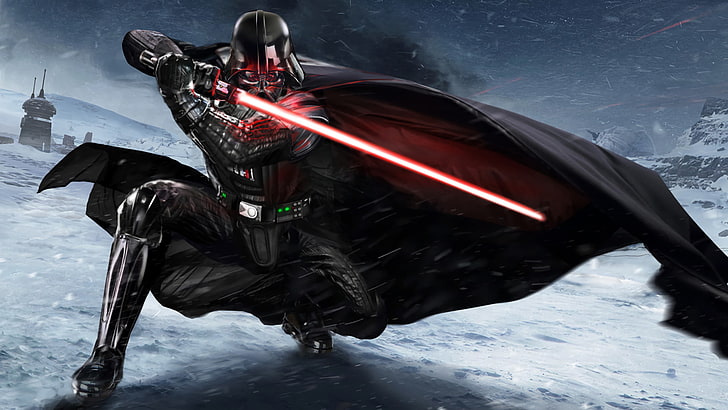 lightsaber, glove, snow, crash helmet Free HD Wallpaper