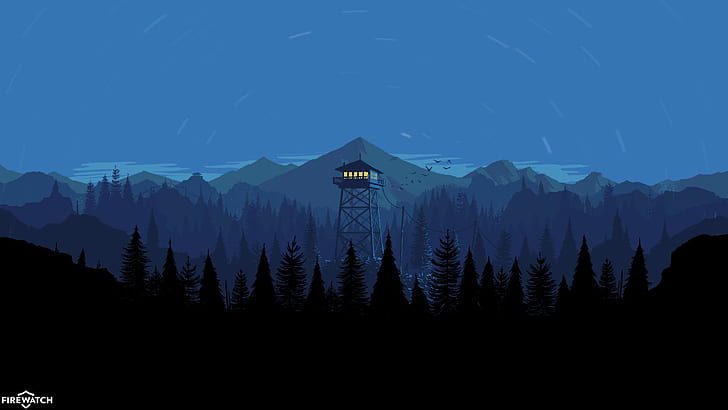 Mexico City, firewatch, view, birds, night Free HD Wallpaper