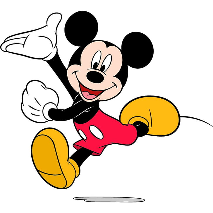 Mickey Mouse Cartoon, white background, lovely cartoon, classic, mickey Free HD Wallpaper