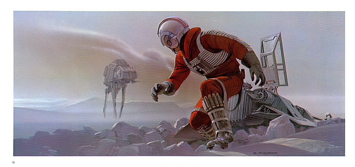 Original Star Wars Concept Art, snow, wars, speeder, ralph Free HD Wallpaper