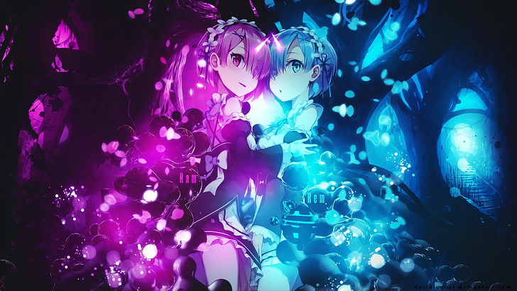 Re Rem Zero Anime 1080 X 1080, disco ball, abstract, shiny, night Free HD Wallpaper