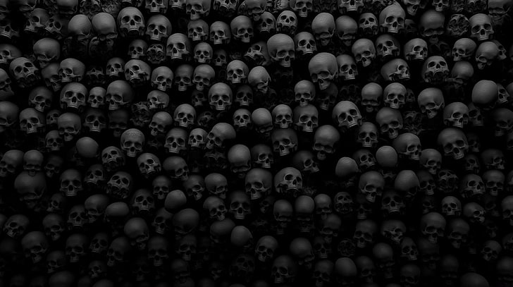 Skull Love, food, black color, illustration, circle Free HD Wallpaper