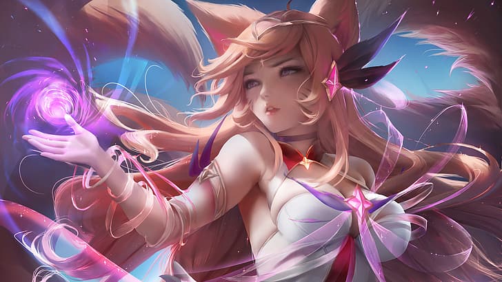 star guardian ahri, ahri, ahri league of legends, league of legends