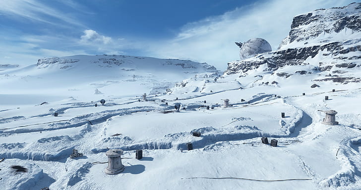 Star Wars Battlefront Game, sky, snowcapped mountain, travel destinations, outdoors Free HD Wallpaper