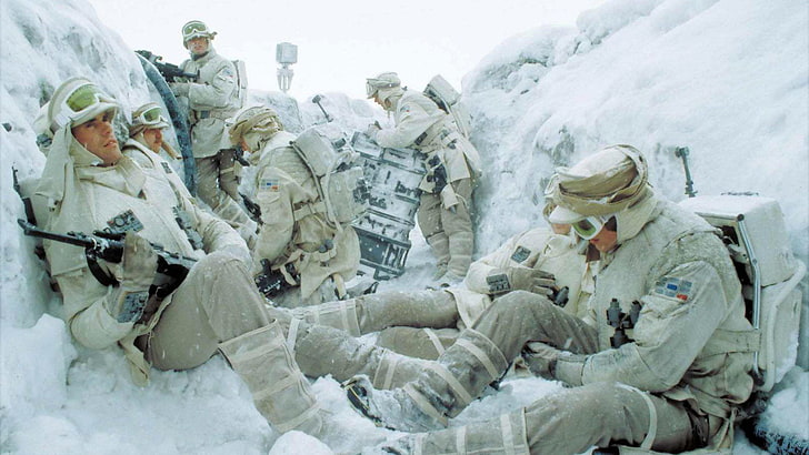 Star Wars Hoth Diorama, armed forces, group of people, military, nature