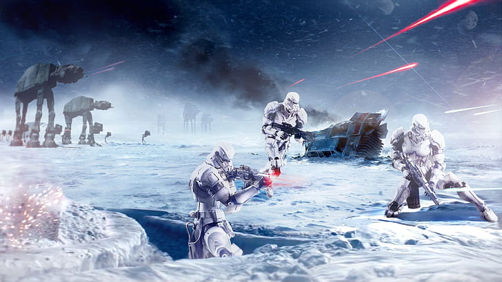 Star Wars Hoth Snow, stormtrooper, hoth, star wars, galactic empire Free HD Wallpaper