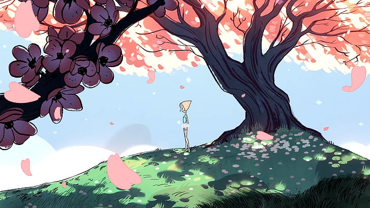 Steven Universe HD, steven universe, pearl steven universe, tv show, tree