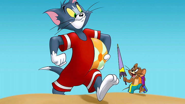 Tom and Jerry Pain, cartoons, mouse, chasing, comedy Free HD Wallpaper