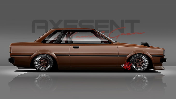 Toyota Corolla JDM, stationary, vintage car, indoors, nature Free HD Wallpaper