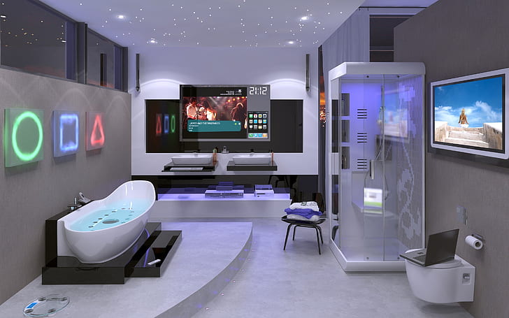 Ultra Modern Furniture, technology,, bathroom, Bathroom, Hi Free HD Wallpaper