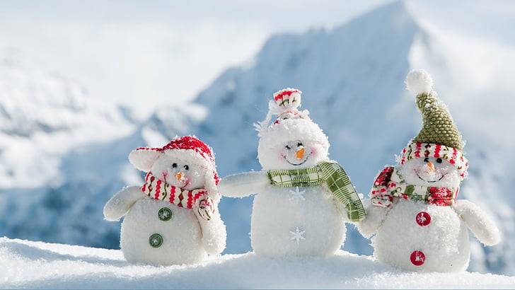 Winter Snowman Landscapes, creation, snowman, snow, holiday