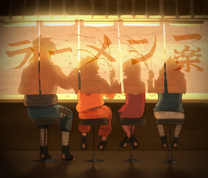 Anime Boy Eating Ramen, arts culture and entertainment, naruto uzumaki, women, sasuke uchiha Free HD Wallpaper
