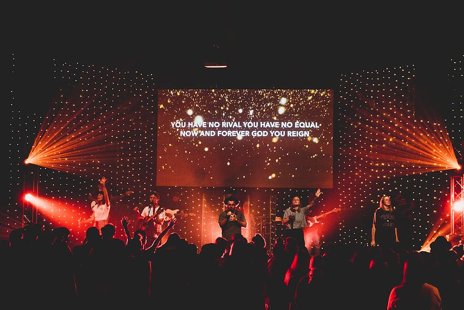 Bethel Church, lights, band, stage, concert Free HD Wallpaper