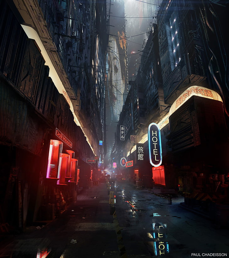 Blade Runner 2049 Scene, travel, alley, traffic, urban scene Free HD Wallpaper