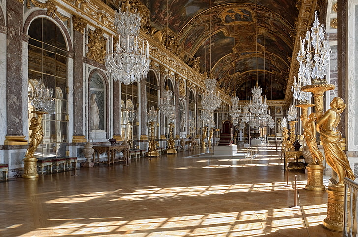 Inside Versailles Palace, design, palace, france, chateau Free HD Wallpaper