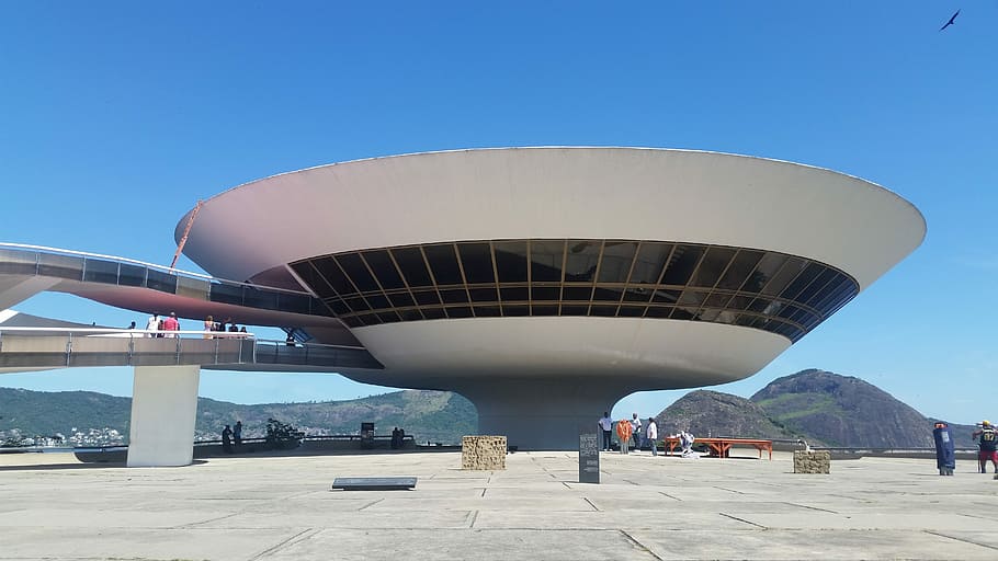 Oscar Niemeyer Architect, niteri, bridge  man made structure, concrete, mac