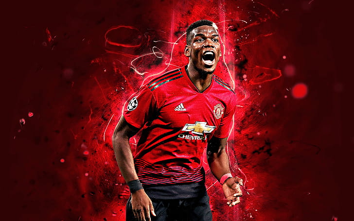 Pogba Man U, manchester united fc, french, soccer, paul pogba Free HD Wallpaper