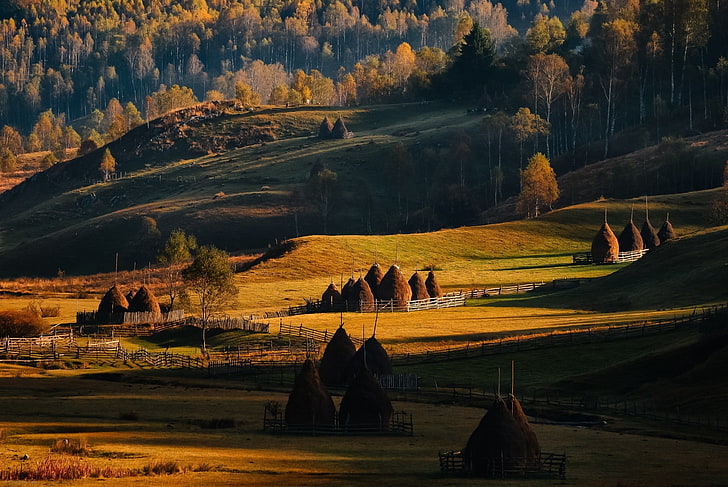 Romania Landscape, sunlight, landscape, tranquil scene, chapel Free HD Wallpaper