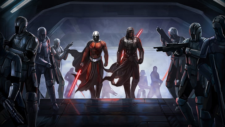 Sith Revan, military, rear view, togetherness, leisure activity