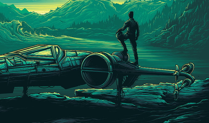 Star Wars Fleet, pastel, star wars, xwing, dan mumford