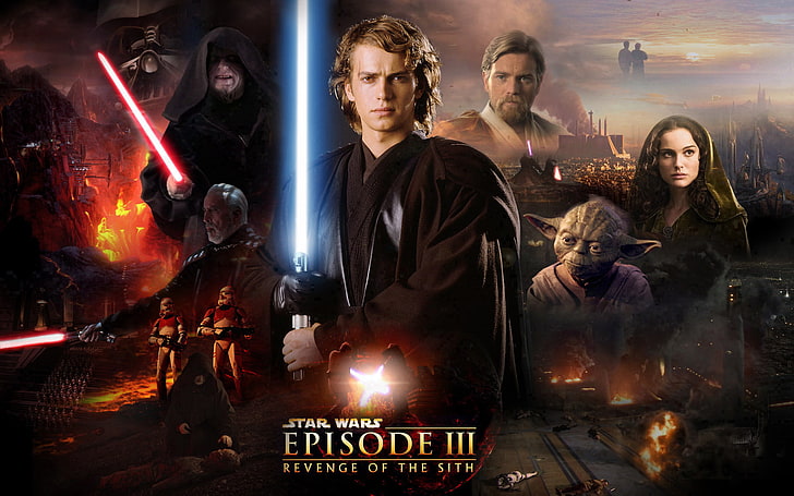 Star Wars Revenge of the Sith PS2, star, flame, waist up, firewood Free HD Wallpaper