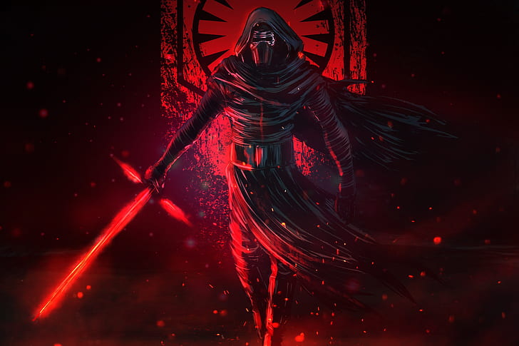 Star Wars Vader Art, kylo ren, by sam rivera, fantasy, star wars