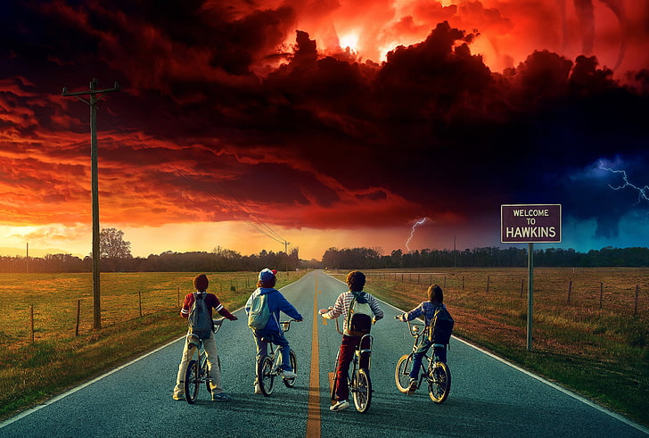 Stranger Things Characters, adult, netflix, real people, mode of transportation Free HD Wallpaper