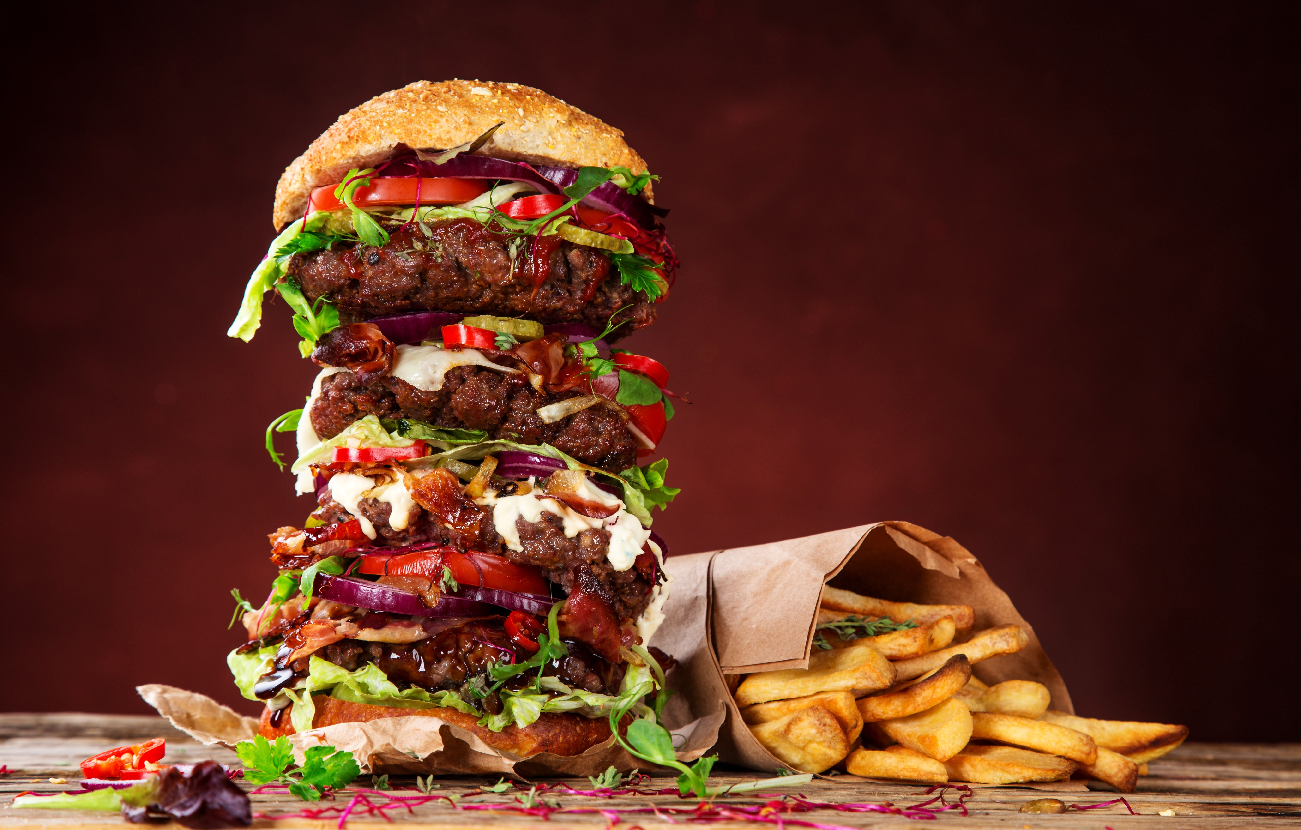 take out food, food and drink, bun, fast food