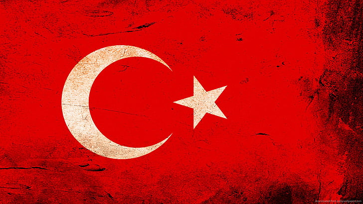 Turkey Flag Emoji, wall  building feature, closeup, weathered, full frame Free HD Wallpaper