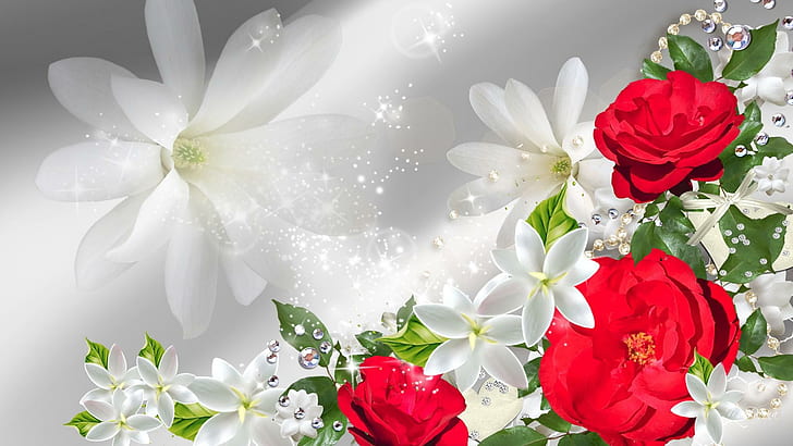 White Rose HD, red roses, nature and l, luxurious, display Free HD Wallpaper