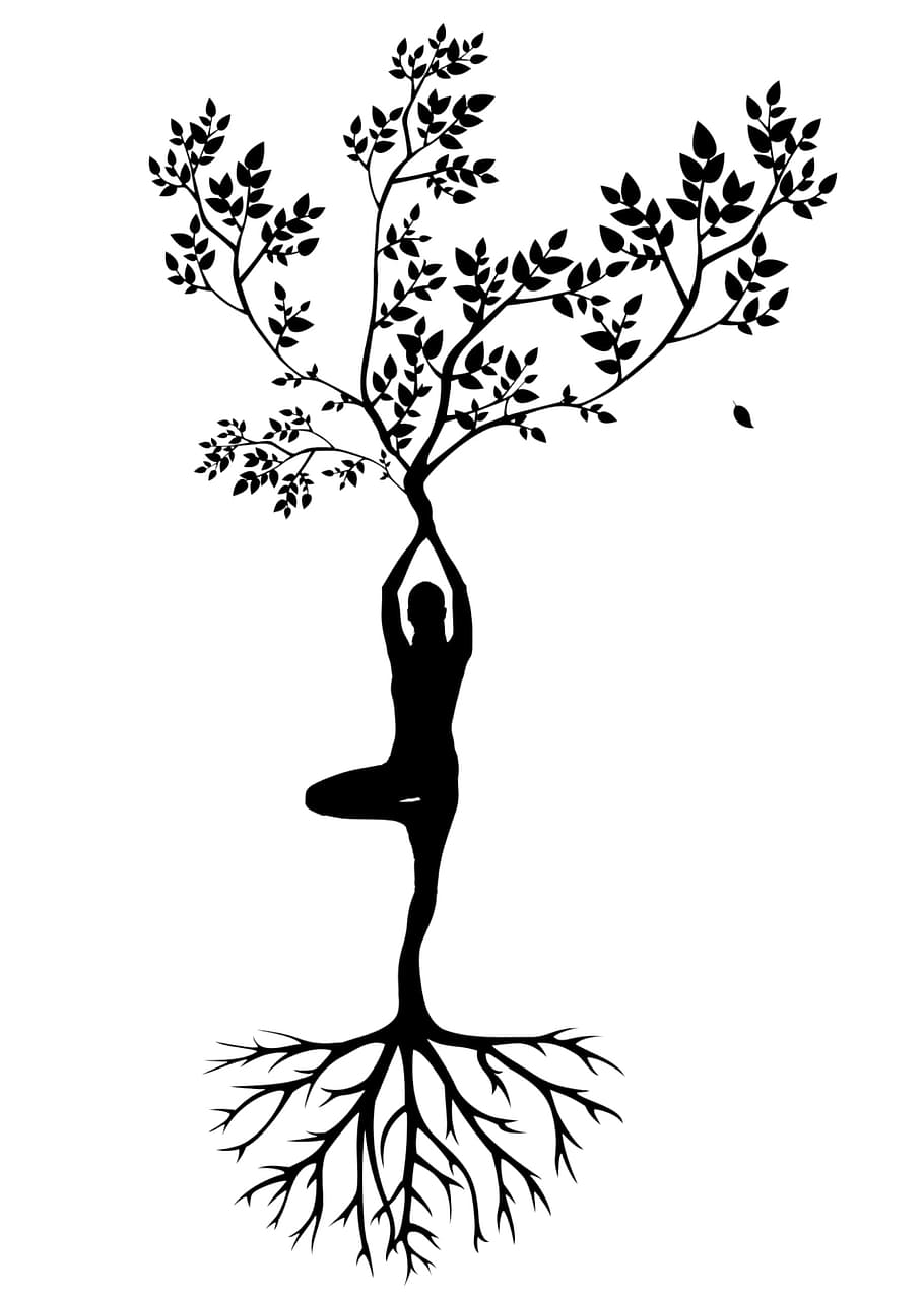 Yoga Eagle Pose Silhouette, art and craft, stretch, holistic, creativity Free HD Wallpaper