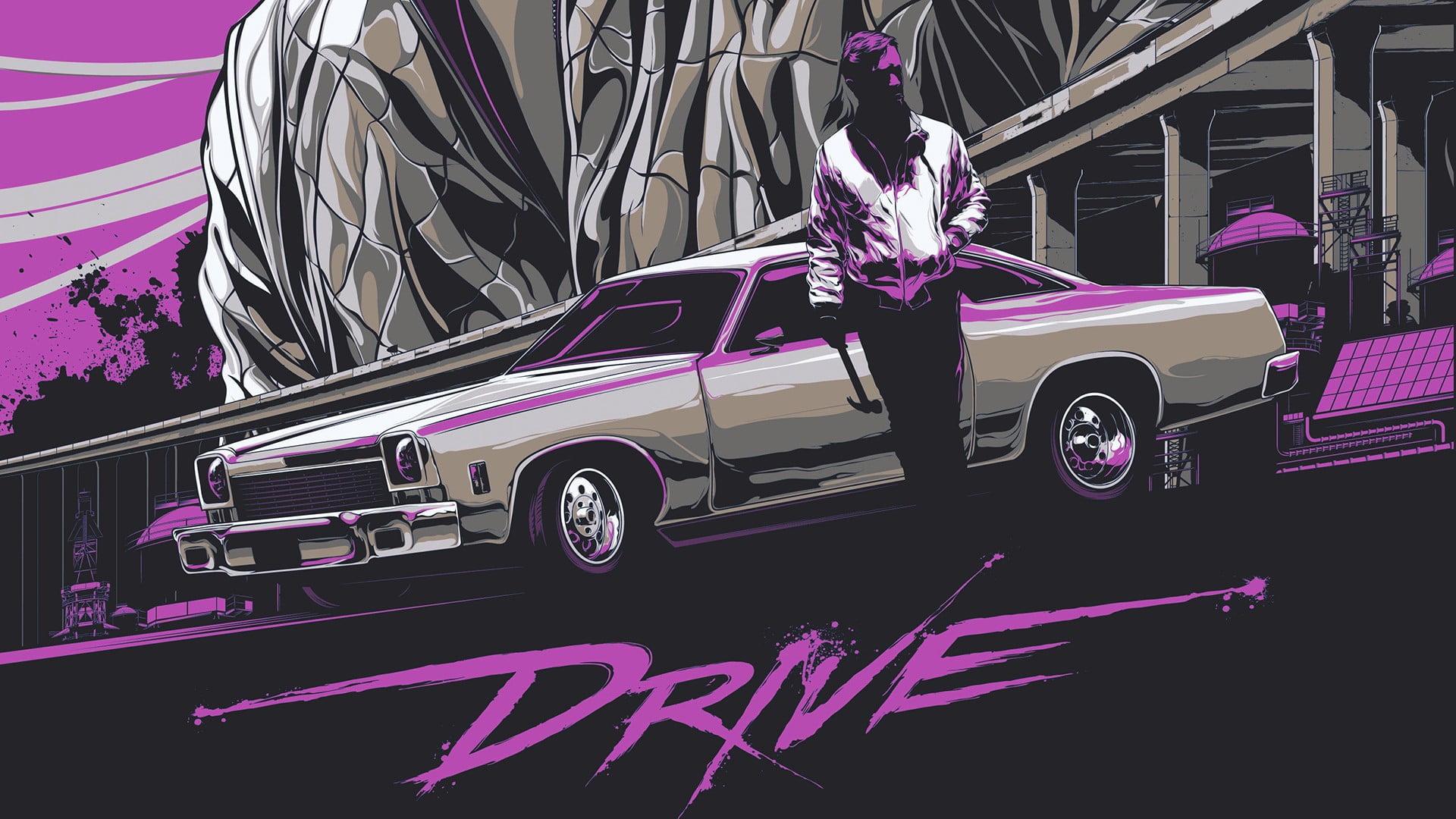 architecture, ryan gosling, pink color, transportation
