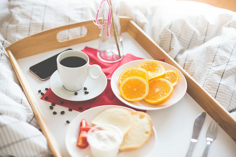 bed, healthy, cup, yummy Free HD Wallpaper