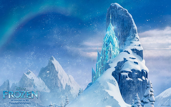 Disney Frozen 2 Poster, blue, representation, glacier, mountain peak Free HD Wallpaper