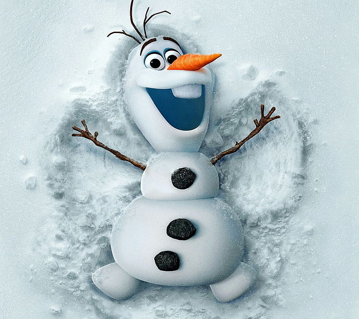 Frozen Anna Snowman, frozen movie, snowman, olaf Free HD Wallpaper