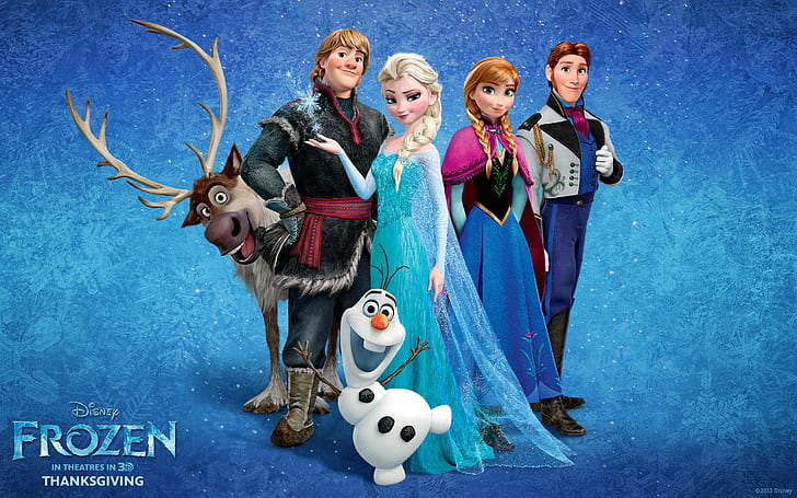 Frozen Cartoon Movie, anna frozen, frozen, kristoff frozen, elsa frozen Free HD Wallpaper