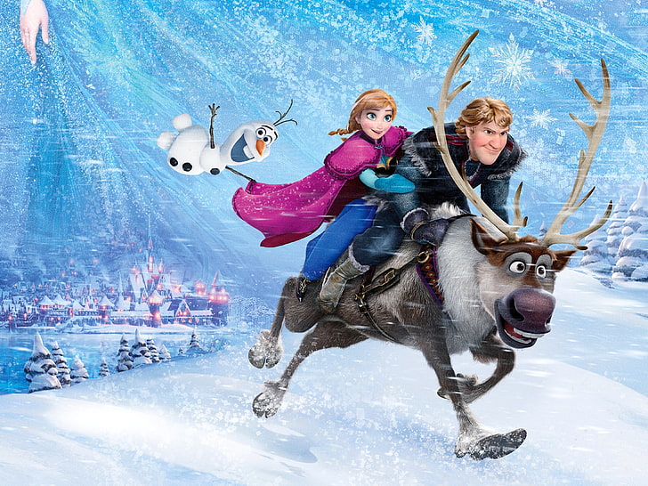 Frozen Movie Characters, snowing, winter, kristoff, mountain Free HD Wallpaper