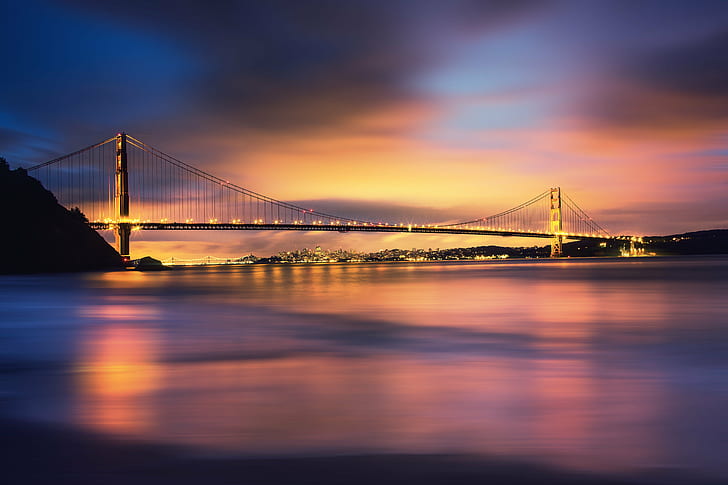 Golden Gate Bridge Toll, san francisco, usa, sunrise, kirby Free HD Wallpaper