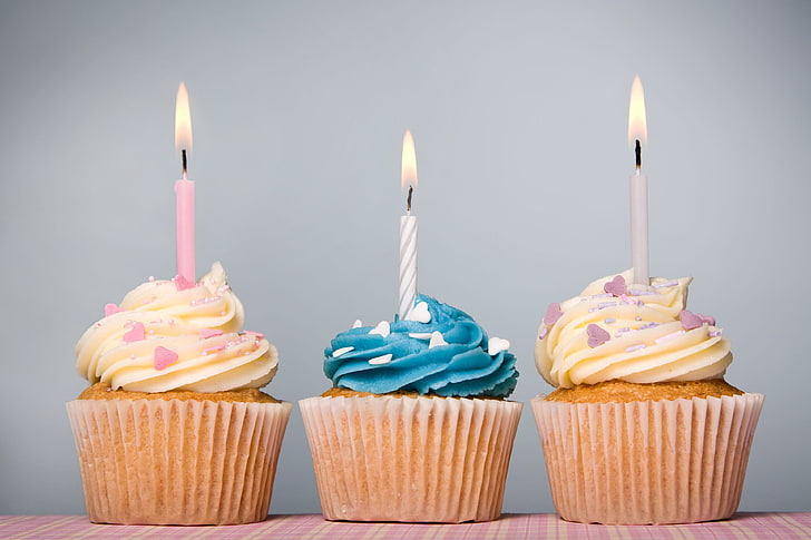 Happy Birthday Cupcake Toppers, holiday, indoors, food and drink, dessert Free HD Wallpaper