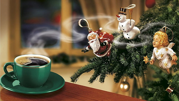 Holiday Coffee Gift Baskets, toy, holiday, humor, cute Free HD Wallpaper
