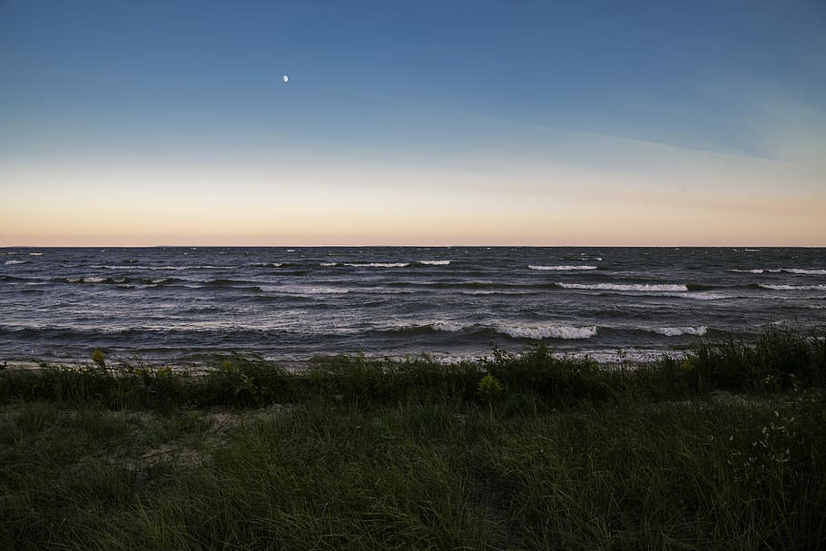 JW Wells State Park MI, wave, nature, park, dusk