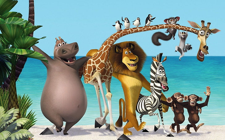 Madagascar 3 Voice Cast, disney, art and craft, creativity, day Free HD Wallpaper