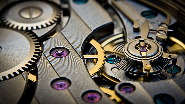 Mechanical Watch Gears, pocket watch, wheel, industry, part of Free HD Wallpaper