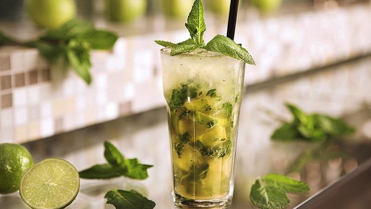 Mojito Cocktail Calories, refreshment, plant, cold, slice Free HD Wallpaper