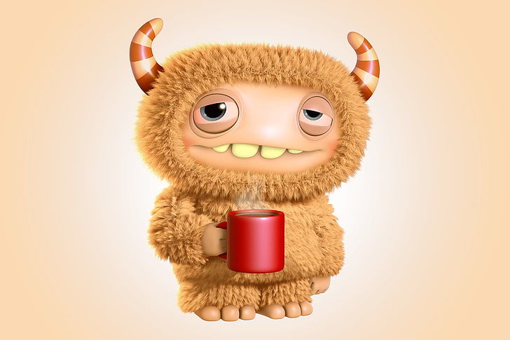 Monster with Horns, people, isolated, creativity, mammal Free HD Wallpaper