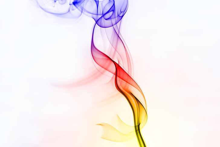 Neon Rainbow Smoke, flame, fragility, softness, water Free HD Wallpaper