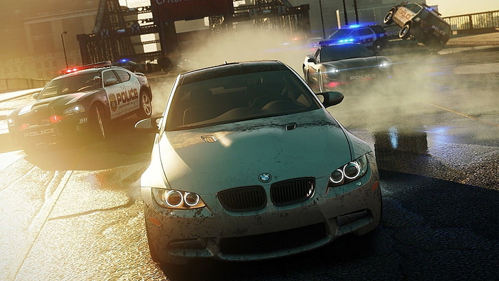 NFS Most Wanted 2012 Multiplayer, law, night, road, government Free HD Wallpaper