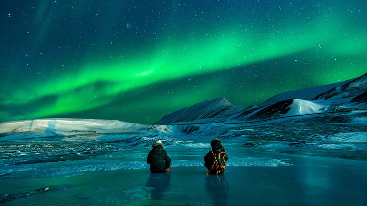 Northern Lights in Alaska Trips, freezing, snow, landscape, united states Free HD Wallpaper