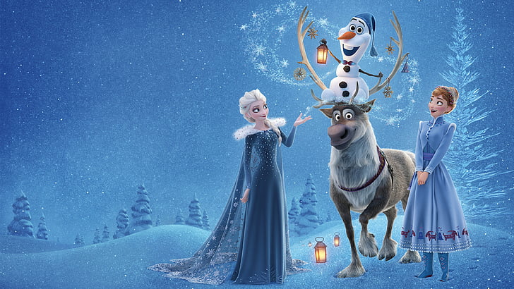 Olaf's Frozen Adventure DVD, snow, winter, olafs frozen adventure, olaf Free HD Wallpaper