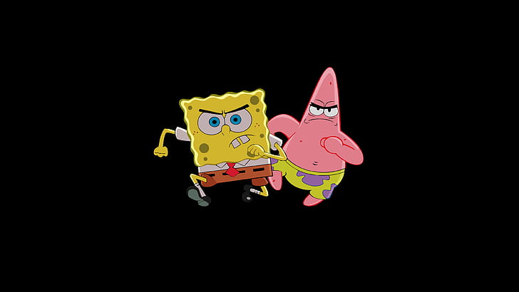 Patrick Star ClipArt, spongebob squarepants, patrick star, simple background, black background Free HD Wallpaper